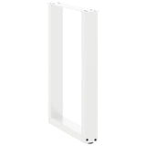 Dining Table Legs U-Shaped 2 pcs White 50x cm Steel 4013177