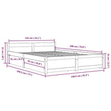 Bed Frame without Mattress with Drawers White Double 3103545
