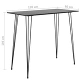 7 Piece Bar Set Black and White 3057388