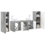 Bathroom Furniture Set 5 pcs Concrete Grey 33 x 34.5 x 100 cm 3405986