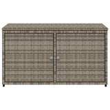 Garden Storage Cabinet Grey 110x55x60.5 cm Poly Rattan 365569
