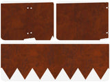 Lawn Edging 20 pcs 103 x 30 cm metal Rusty 8008321