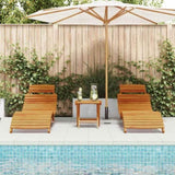 Sun lounger 3 pcs Brown 40 x 40 x 40cm Solid Acacia wood 4107094