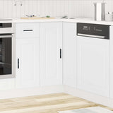 Kitchen Corner Base Cabinet Porto White Engineered Wood 853987
