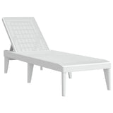 Sun Lounger White 100% Polypropylene Standard Height-Adjustable 364220