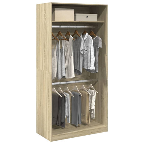 Wardrobe Sonoma Oak 100x50x200 cm Engineered Wood 3307803