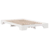 Bed Frame White 120 x 200 cm Solid Pine Wood 872864