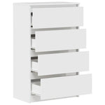 Sideboard High Gloss White 60x35x98.5 cm Engineered Wood 800537