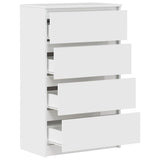 Sideboard High Gloss White 60x35x98.5 cm Engineered Wood 800537