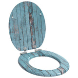 Soft-Close Toilet Seat Blue 44 x 38 cm MDF board 42027180