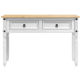 End Table Corona White 115 x 46 x 73 cm Solid Pine Wood 42021194
