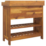 Garden Cabinet Natural 78 x 36.5 x 78cm Solid Acacia Wood 42001366