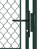Garden Gate Steel 100x125 cm Green 144404