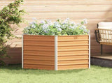 Raised Garden Bed Light Brown 129 x 129 x 77 cm 42017322