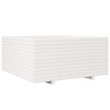 Garden Planter White 100x100x49.5 cm Solid Wood Pine 3282540
