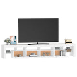 TV Cabinet with LED Lights White 230x36.5x40 cm 3152786
