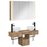 Bathroom Cabinet Set 4 pcs Artisan Oak Engineered Wood 3406270