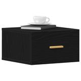 Wall-mounted Bedside Cabinet 2 pcs Black Oak 35 x 35 x 20 cm 862112