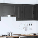 Kitchen Wall Cabinet Kalmar Black Engineered Wood 853538