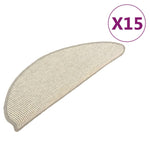 Stair Mats 15 pcs 65x21x4 cm Silver Half Round Large 326901