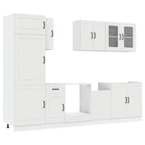8 Piece Kitchen Cabinet Set Kalmar White Engineered Wood 3314791