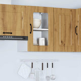 Kitchen Wall Cabinet with Glass Door Kalmar Artisan Oak Engineered Wood 853536