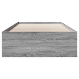 Bed Frame without Mattress Grey Sonoma 90x190 cm Single Engineered Wood 3295707