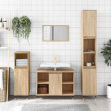 Bathroom Cabinet Sonoma Oak 80x33x60 cm Engineered Wood 831623