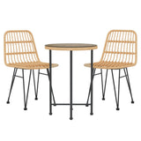 Garden Dining Set Black Steel Garden Dining Set Round Modern 3157835