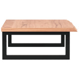 Basin Shelf Wall Mounted Steel and Solid Wood Oak 3302565