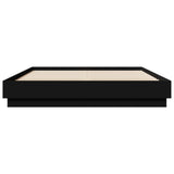 Bed Frame with LED without Mattress Black 160x200 cm 3209780