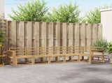 Outdoor Sofa Set 6 pcs White Solid Acacia Wood 3387703