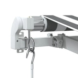 Manual Retractable Awning Anthracite&White 600x350 cm 3215804
