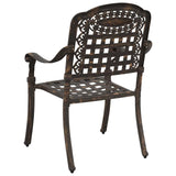 Garden Chair 2 pcs Bronze 55 x 56.5 x 91cm Aluminium 42002370