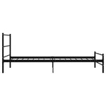 ZNTS 284689 Bed Frame without Mattress Black Metal 100x200 cm