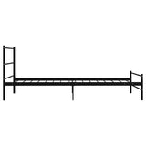 Bed Frame Black Metal Single Durable Bed Frame Rectangular 284689