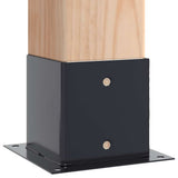 Post Bases Square 4 pcs Anthracite 141x141 mm Powder-coated Steel 42000034
