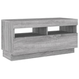 2 Piece TV Cabinet Set with LED Lights Grey Sonoma Engineered Wood 3120168