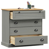 Chest of Drawers VIGO Grey 80x40x76 cm Solid Wood Pine 353162