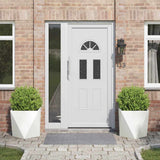 Planter 2 pcs White 50 x 50 x 50 cm Steel 883839