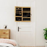 Mirror Jewellery Cabinet with LED Lights Wall Mounted 353240