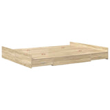 Storage Bed Frame Sonoma oak 160 x 200 cm Engineered wood 3335279