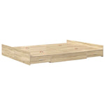 Storage Bed Frame Sonoma oak 135 x 190 cm Engineered wood 3335319