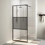 Walk-in Shower Wall with Clear ESG Glass 80x195 cm Black 151028