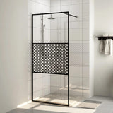 Walk-in Shower Wall with Clear ESG Glass 80x195 cm Black 151028