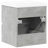 2 Piece Bathroom Furniture Set Concrete Grey Engineered Wood 3324907