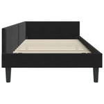 Corner Bed Frame Black 100 x 200 cm Velvet and Engineered wood 42016169