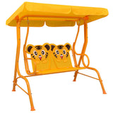 Kids Swing Bench Yellow 115x75x110 cm Fabric 48098