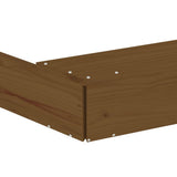 Sandbox with Seats Honey Brown Octagon Solid Wood Pine 825012