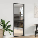 Glass Door Striped Black 76 x 3.5 x 201.5 cm Aluminium 42012453